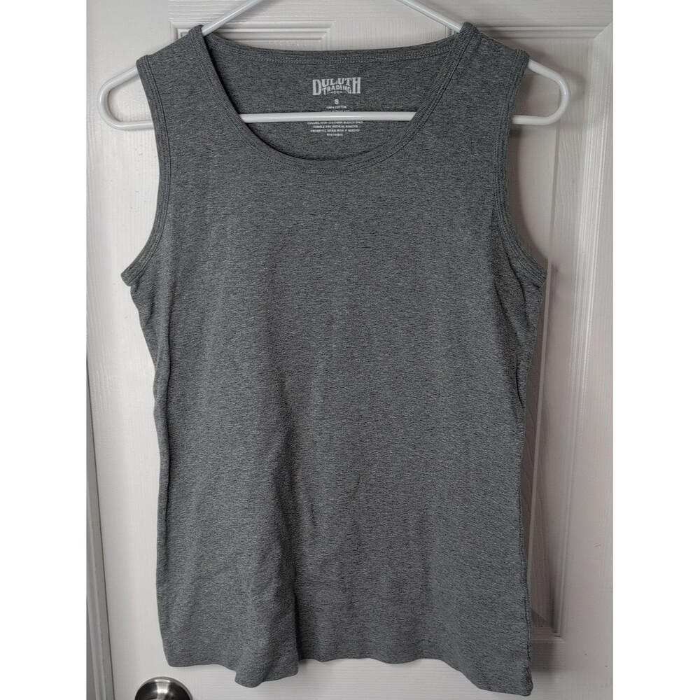 Duluth Trading Co Gray Heather Scoop Neck Tank Top Size S